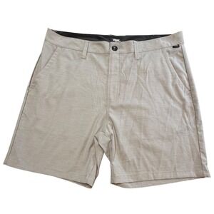 Vans Micro‎ Hybrid Land and Water Shorts Heather Gray Size 34 Stretch Skater